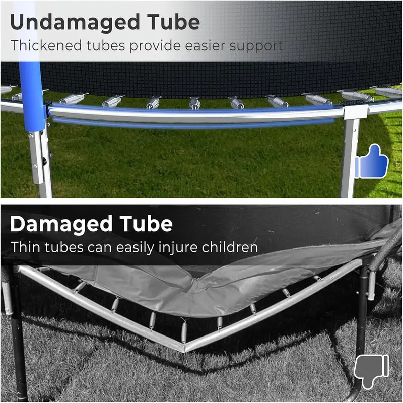 Trampoline With Enclosure Net And Adjustable Basketball Hoop - 8ft, 10ft, 12ft, 14ft, 15ft, 16ft - Image 75 Trampoline With Enclosure Net And Adjustable Basketball Hoop - 8ft, 10ft, 12ft, 14ft, 15ft, 16ft - Image 75