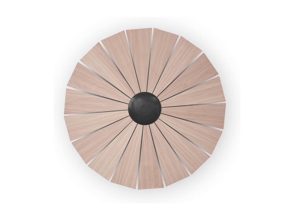Aplique de pared EYE estilo moderno - D. ø82 cm- interior- LED SMD- 14W- small- 3000K- negro y madera natural