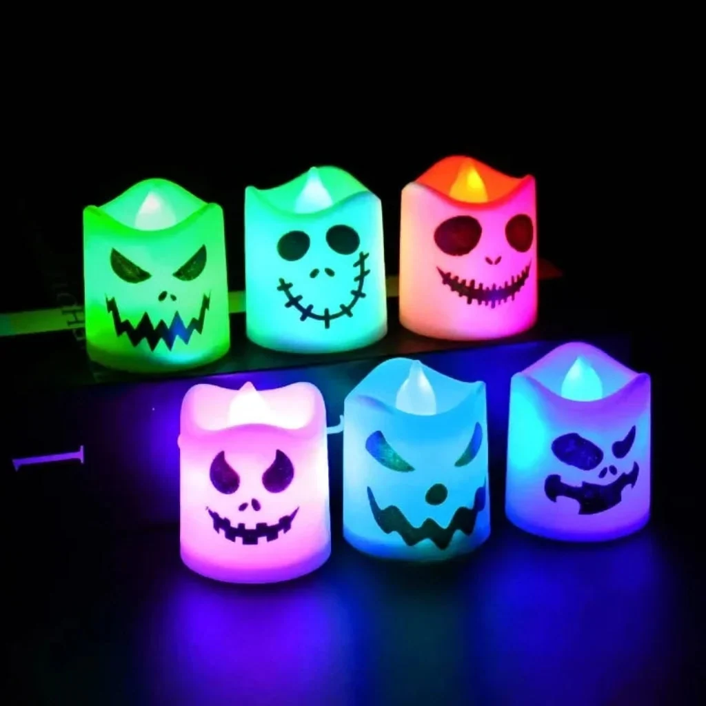 Halloween Decoration LED Pumpkin Tea Light Candle Set - Image 2 Halloween Decoration LED Pumpkin Tea Light Candle Set - Image 2
