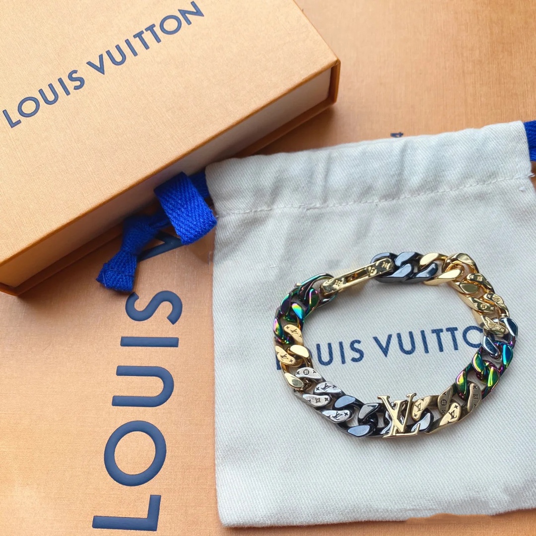 Louis Vuitton Flat Cuban Chain Bracelet - Original Replica Club