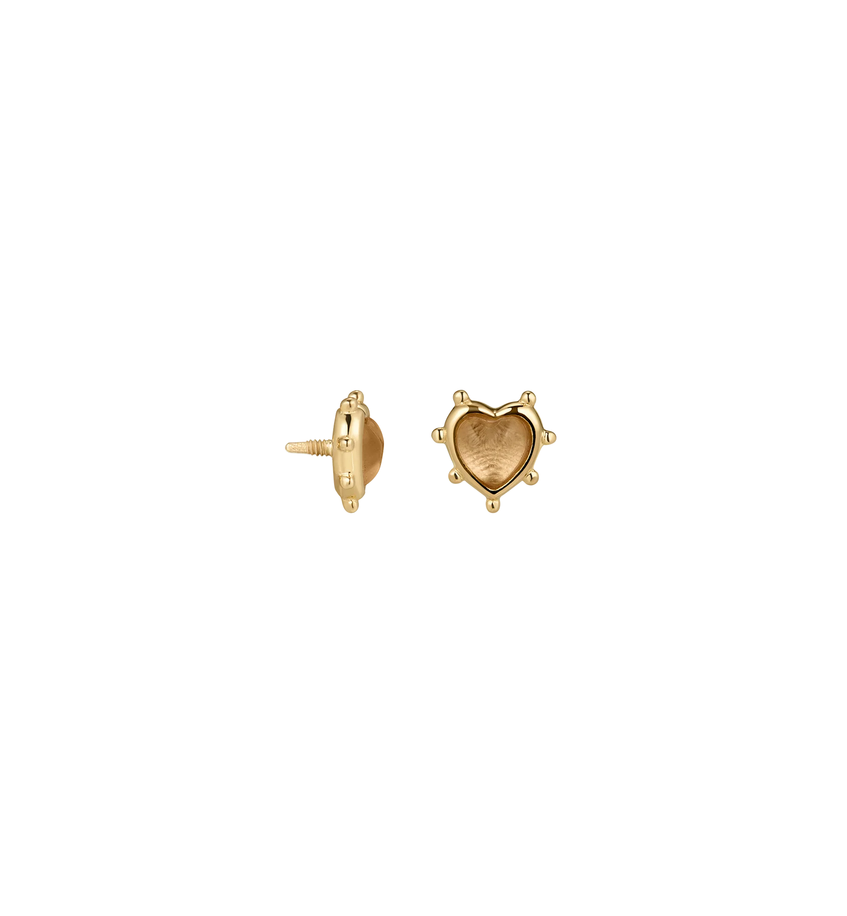 Loving Hollow Piercing Front 14K
