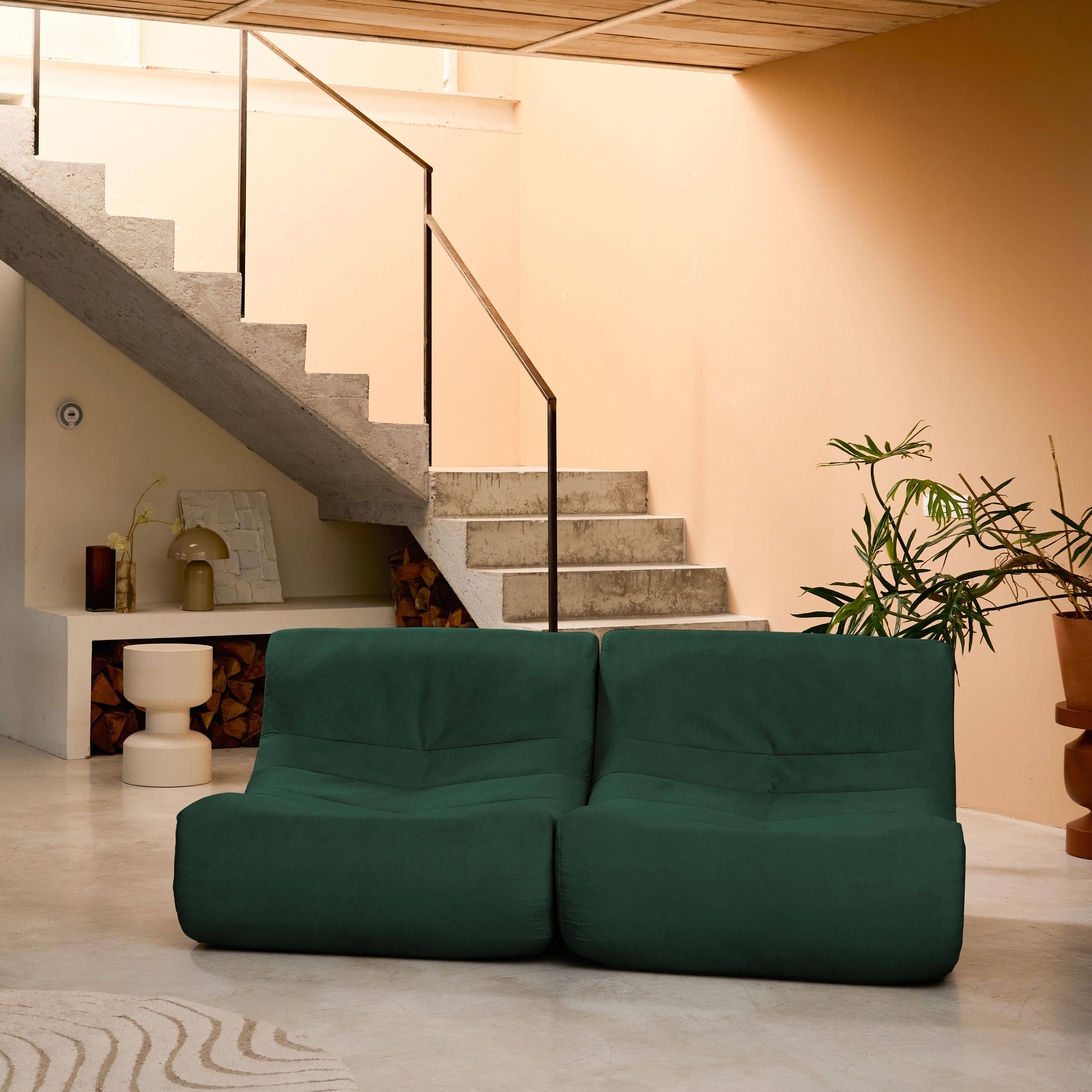 Sokol terciopelo - Sofá modular de terciopelo, 2 plazas