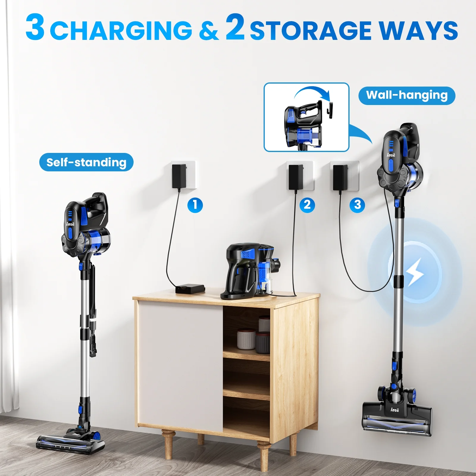 INSE Cordless Vacuum Cleaners, 6-in-1 Lightweight Stick Vacuum for Hardwood Floor Carpet Pet Hair, V770 - Image 21