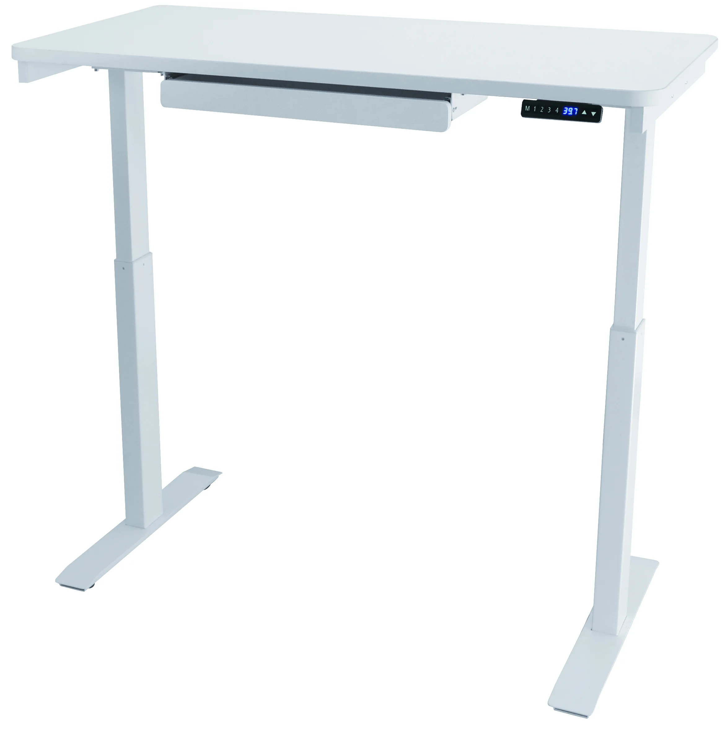 Motionwise Black Electric Height Adjustable Standing Desk, 24?x48", Height Adjustable 28"-48" with 4 pre-set height adjustments and USB Charge Port, Multiple Colors - Image 16