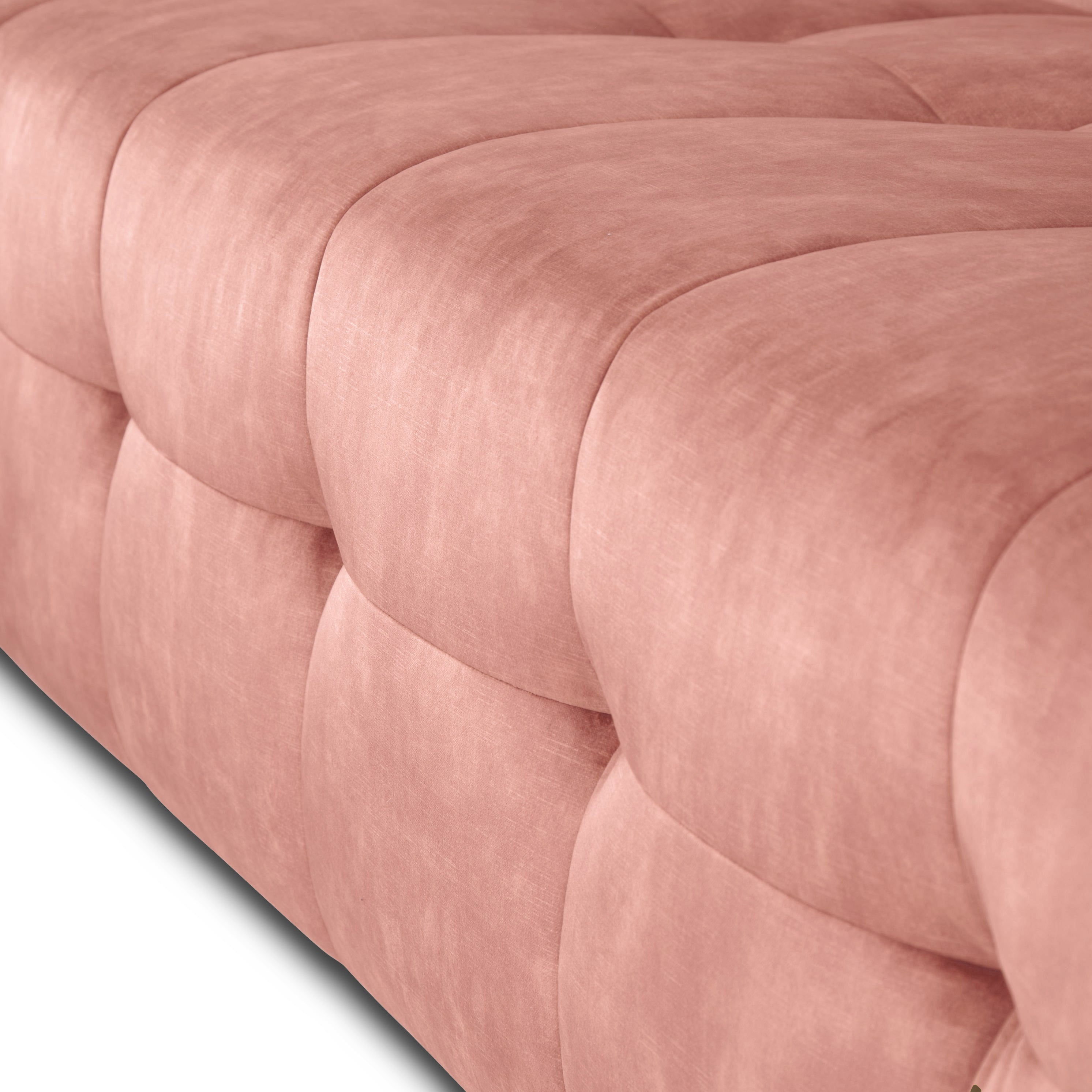 Blokker Wies 4,5-zits Hoekbank Links - Fluweel - Oud Roze
