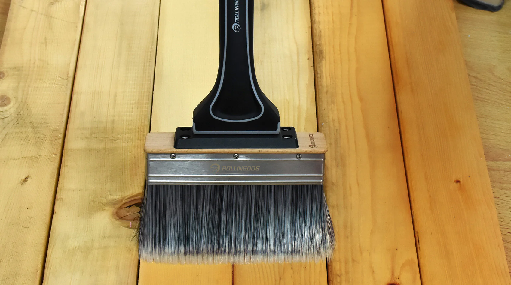 THE MOLOSSUS™ Deck & Wall Brush – Wide 2″ × 7″ Paint Brush with Extension Pole Compatibility - KTF Painting Interior Exterior