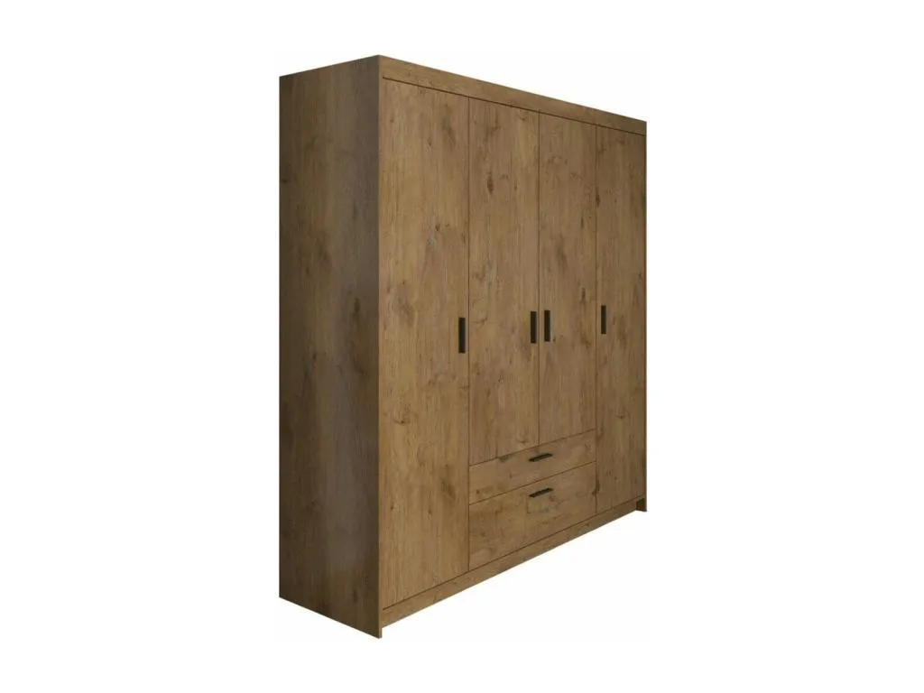 Armario Nidovia lefkas roble 191x176x53 cm puertas con bisagras nac1716853