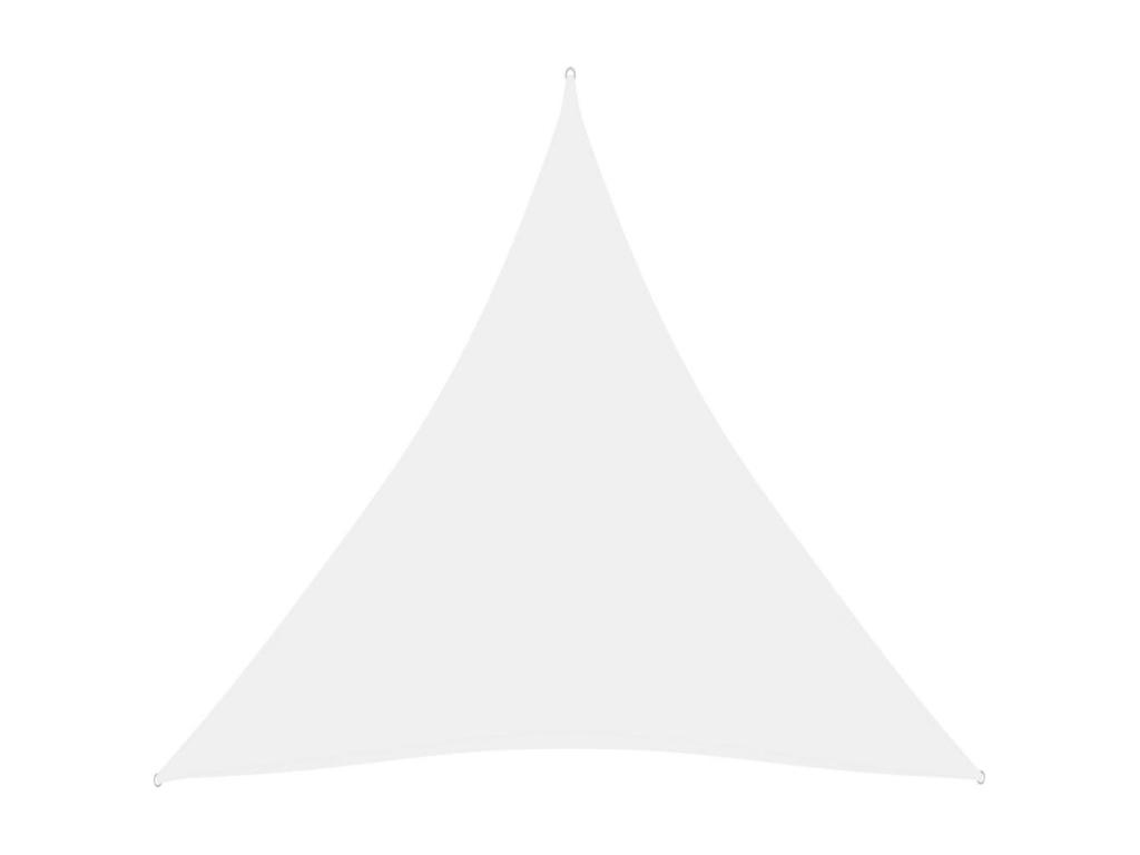 Toldo de vela triangular tela Oxford blanco 3,6x3,6x3,6 m