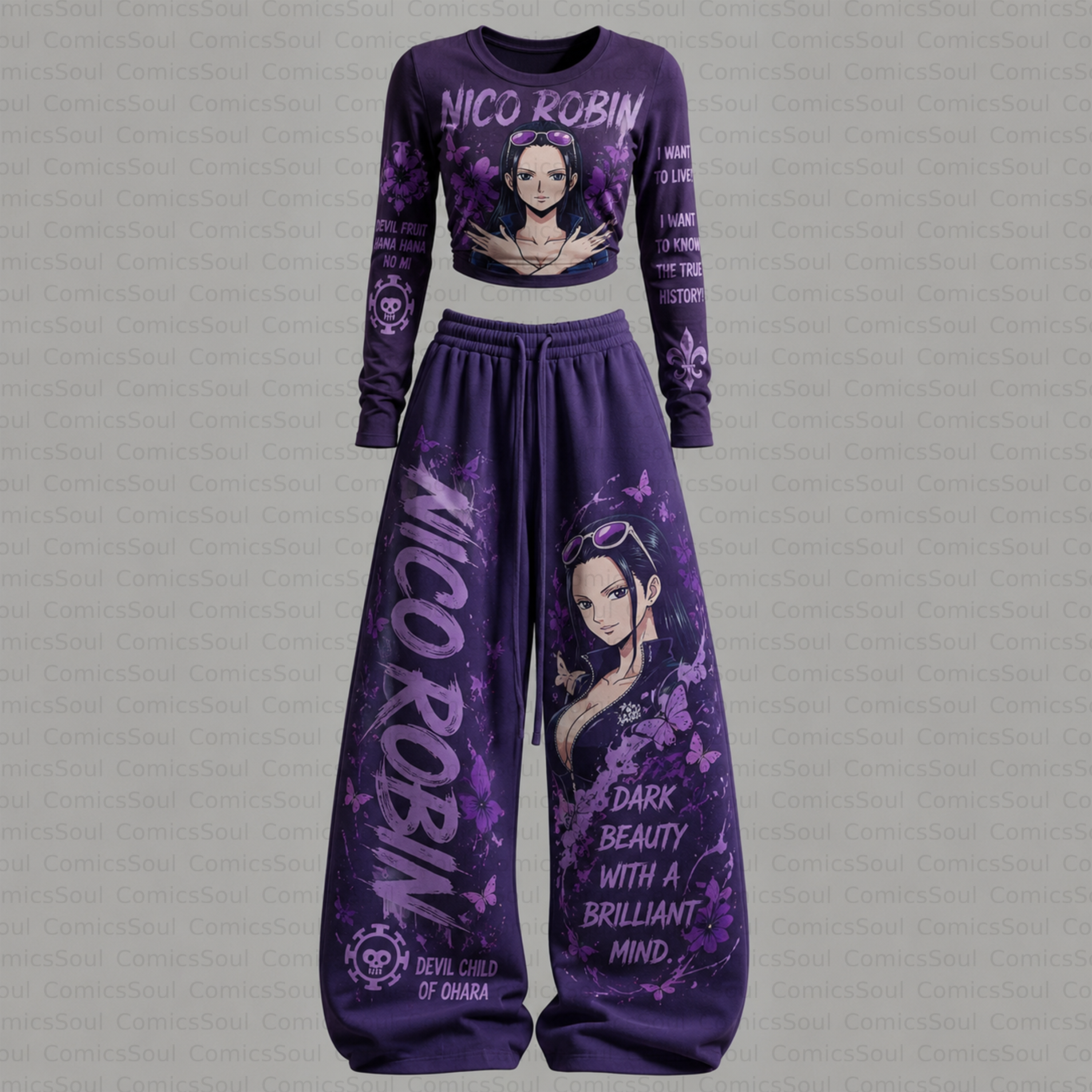 One Piece Long-Sleeve Top And Elastic Pants Set 3051044 TeeThreads Sustain the Scene with Custom Apparel
