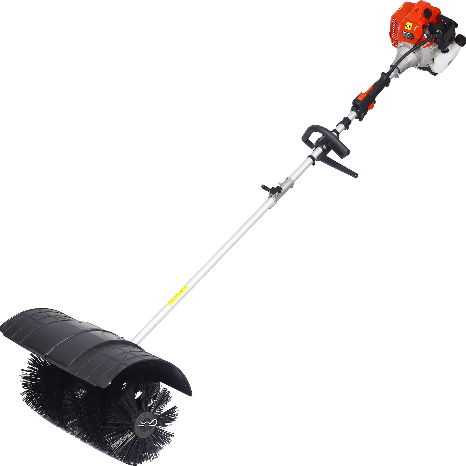 Power Snow Sweeper Brush Machine, 52cc Gasoline Walk-Behind Power Broom for Artificial Lawn Dirt Debris, 24" X 9" Brush, EPA Approved - Image 13