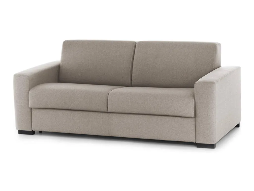 Sofá fijo Alkihogares Gran Sofá de 2 plazas Made in Italy Sofá de salón en tela tapizada con reposabrazos estándar Cm 200x95h90 Tórtola