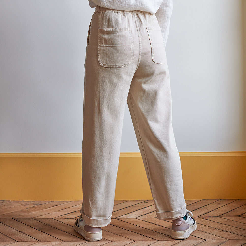 Merci - Pantalon en coton - Craie