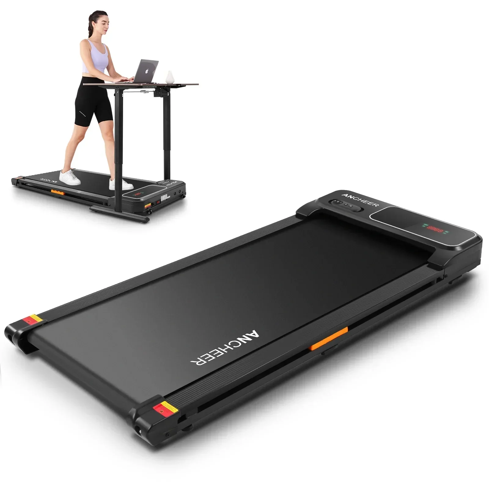 ANCHEER Under Desk Walking Pad Treadmill, 0.6-3.8 MPH, 240 lbs Capacity, 2.5 HP - Image 3 ANCHEER Under Desk Walking Pad Treadmill, 0.6-3.8 MPH, 240 lbs Capacity, 2.5 HP - Image 3