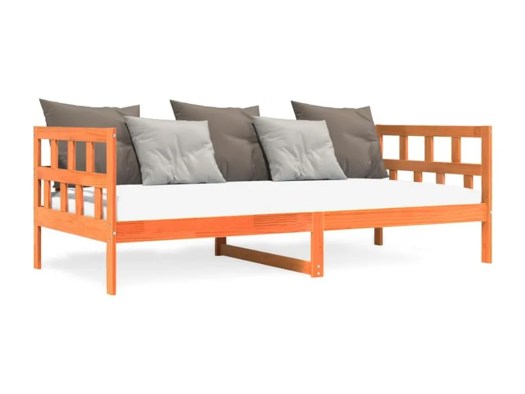 Sofá cama sin colchón Decoesp maciza Decoesp marrón cera 80x200 cm ZLZM98394