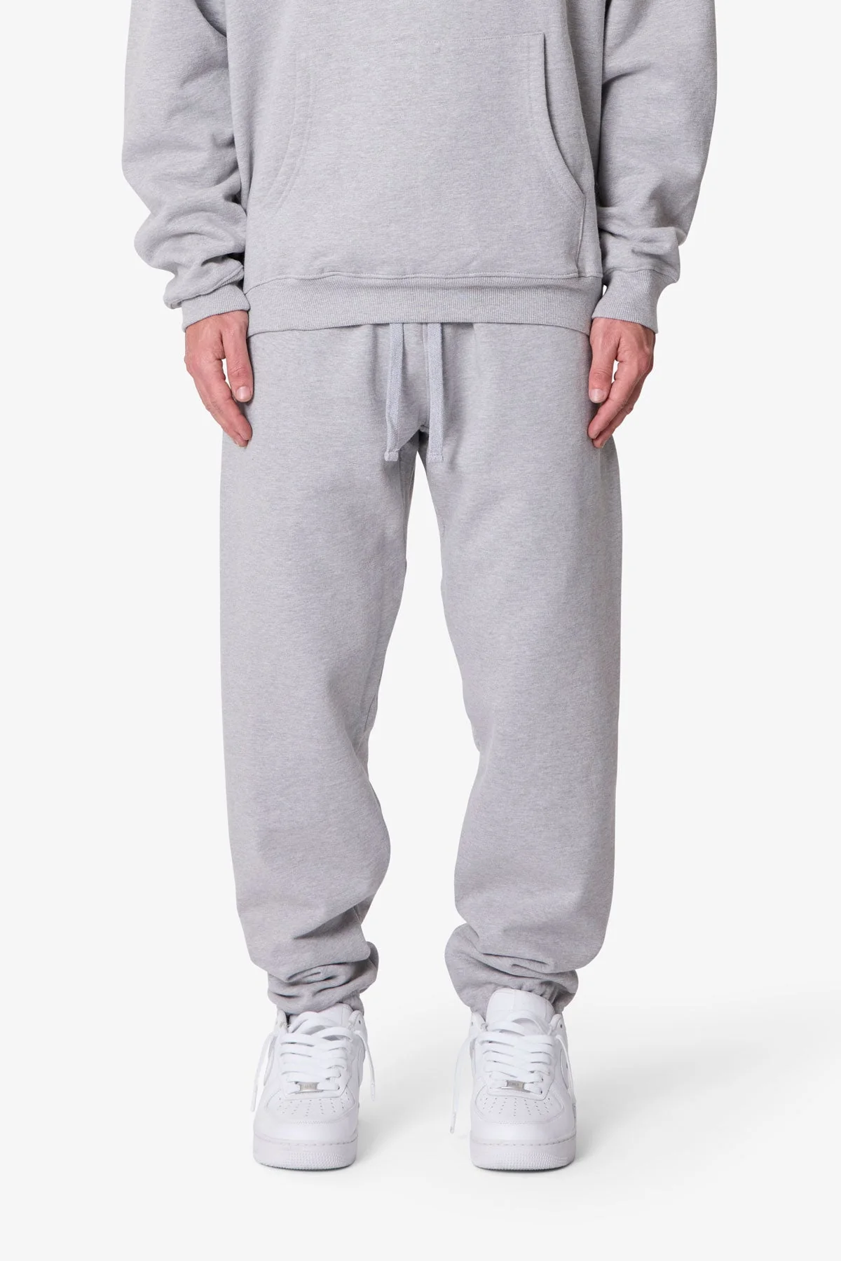 Heavy Basic Sweatpants - Marled Grey