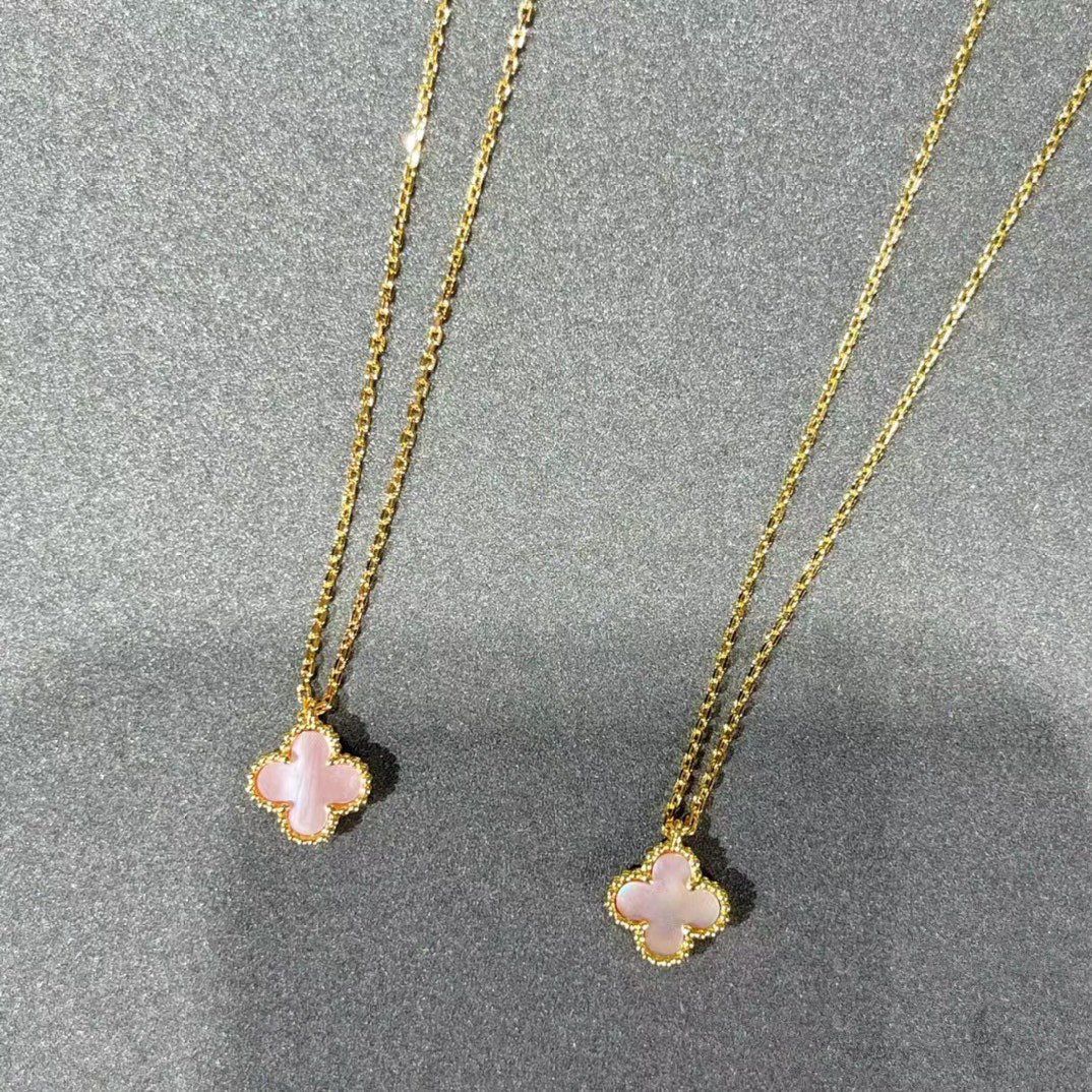 VCA Pink Clover Sweet Alhambra Pendant Necklace Earrings Bracelet - Original Replica Club