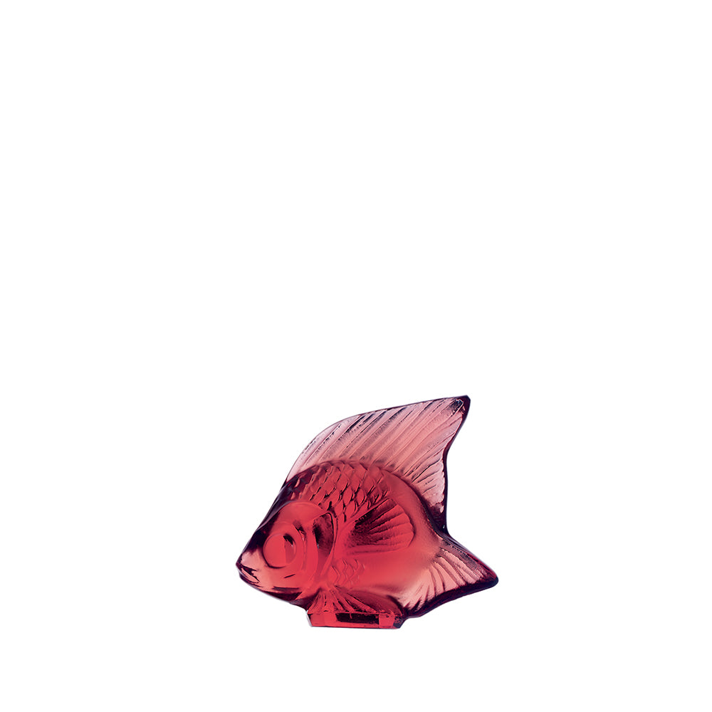 SCULPTURE POISSON - CRISTAL ROUGE OR