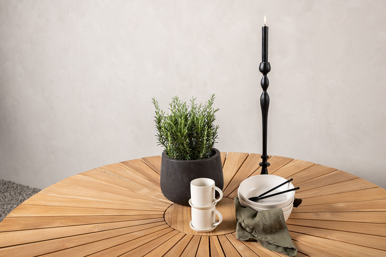 Rebellenclub Tonga Tuintafel - ø140cm - Wit