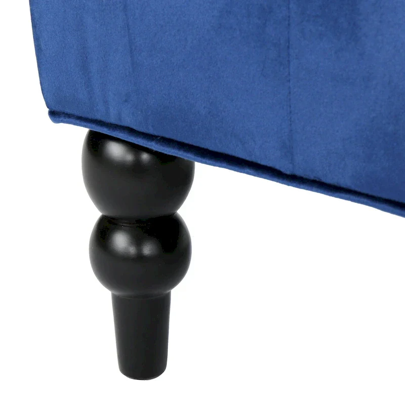 Christopher Knight Home Leora Contemporary Glam Tufted Velvet Wingback Loveseat