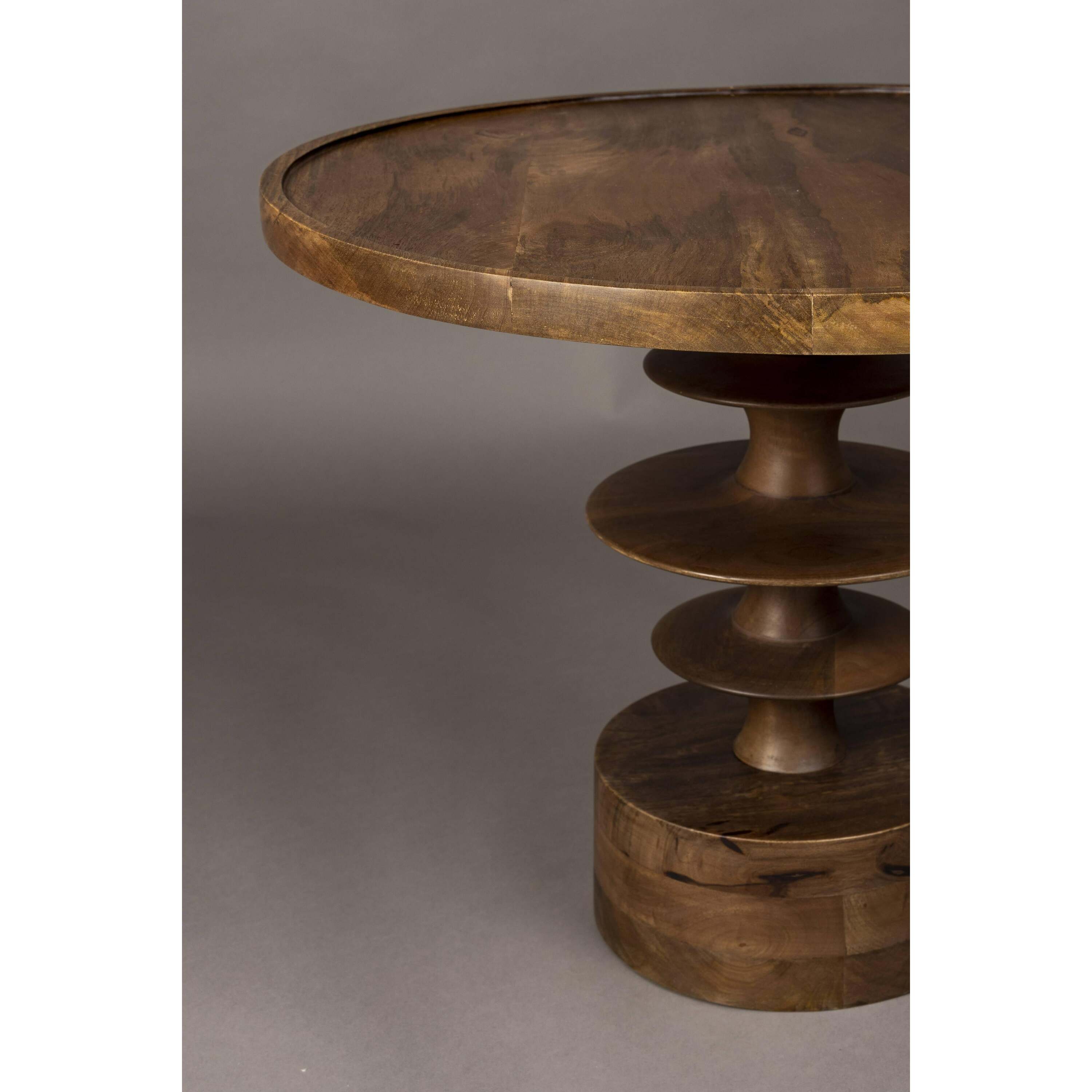 Dutchbone Cath Bijzettafel Rond 66 cm Mangohout - Bruin