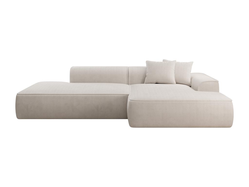 Sofá rinconera derecho de pana beige