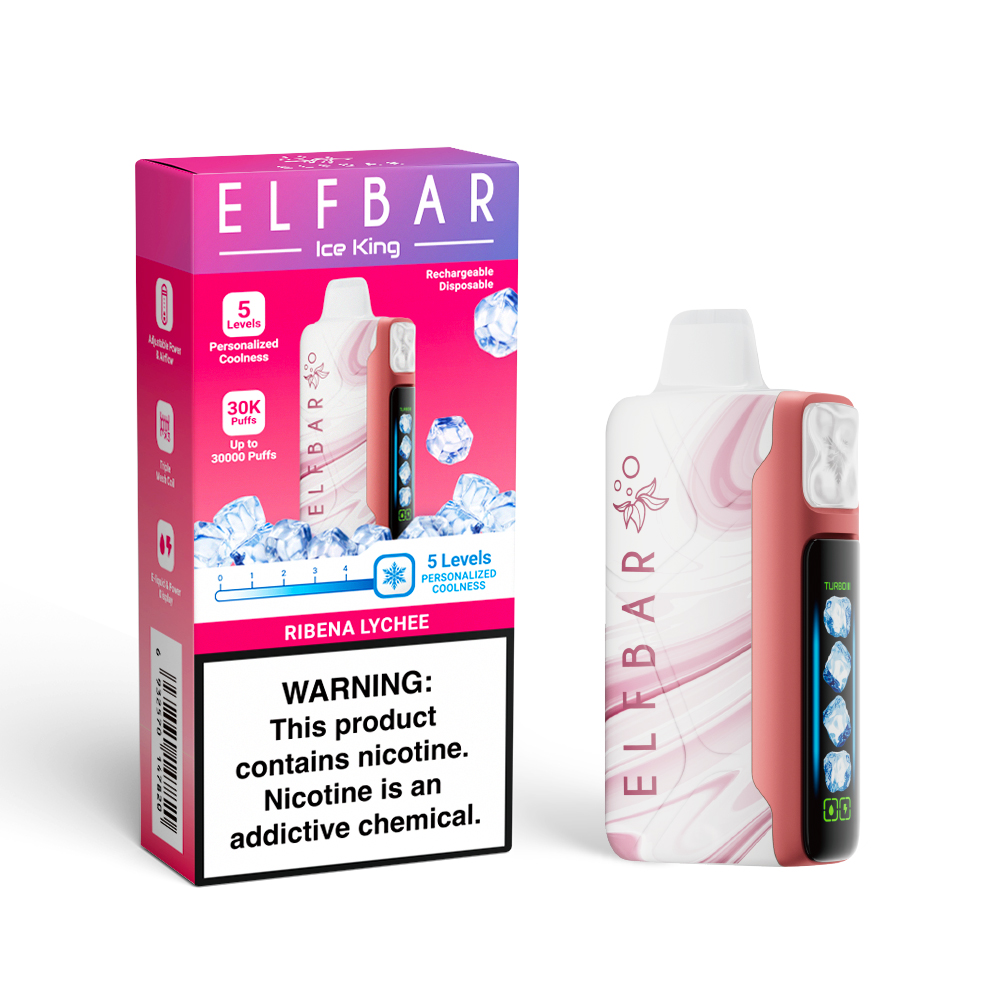ELF BAR ICE KING 30K ladattava kertakäyttöinen sähkötupakka (kaikki maut)