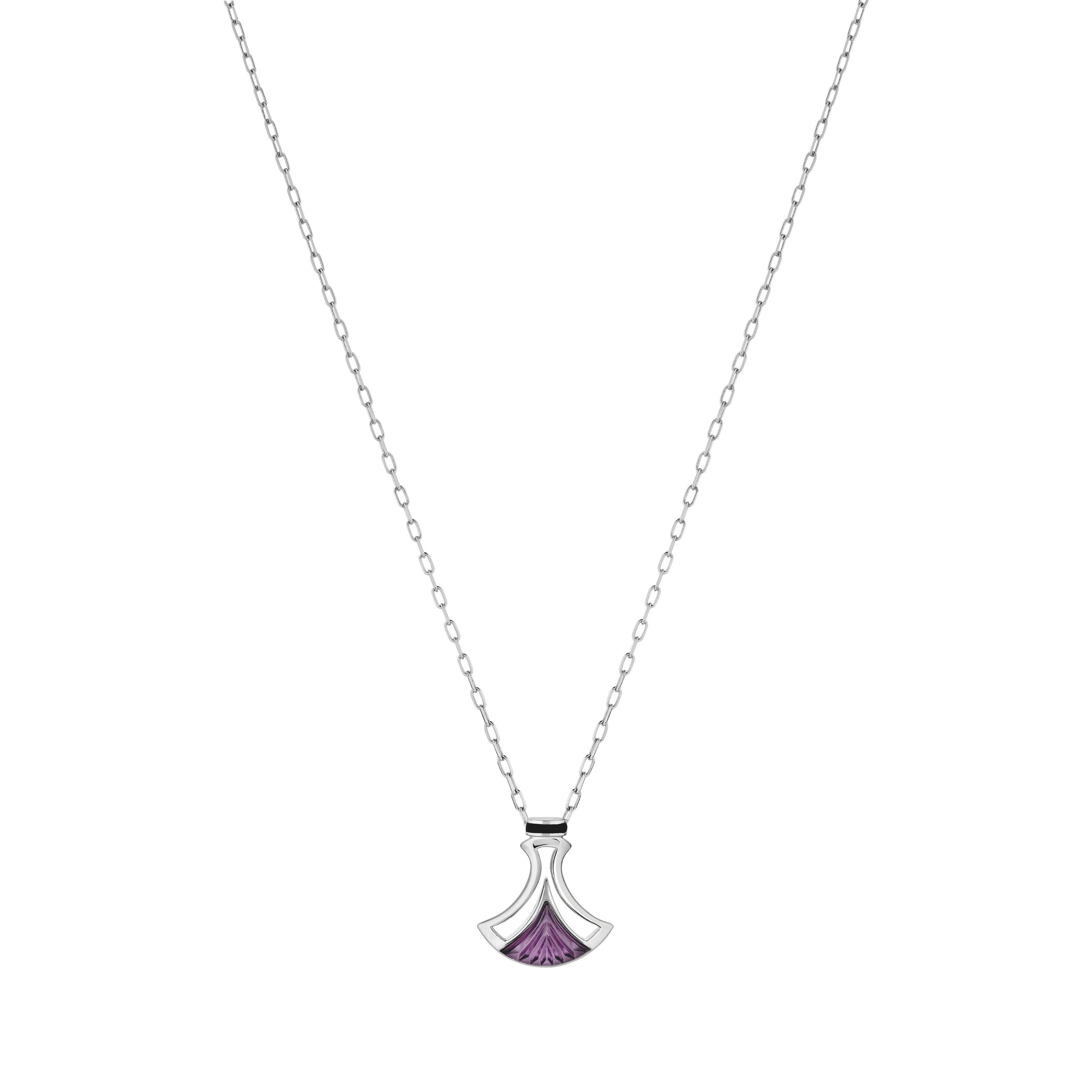 COLLIER LARCADE - CRISTAL VIOLET CRÉPUSCULE, ARGENT