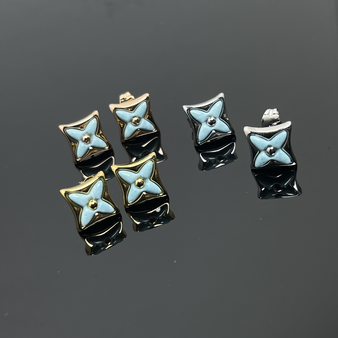 Louis Vuitton Amazonite Stud Earrings - Original Replica Club