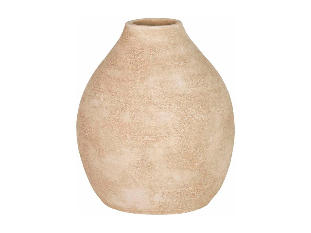 Florero Ceramica Beige 23x23x28 Cm