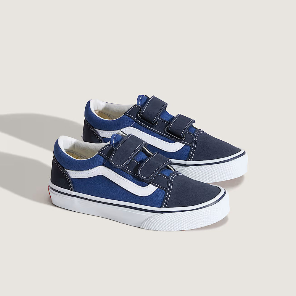 Vans - Old Skool V Enfant - Marine & Blanc