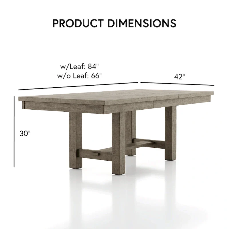 Jusk Rustic Grey Wood 5-Piece Dining Set by Furniture of America