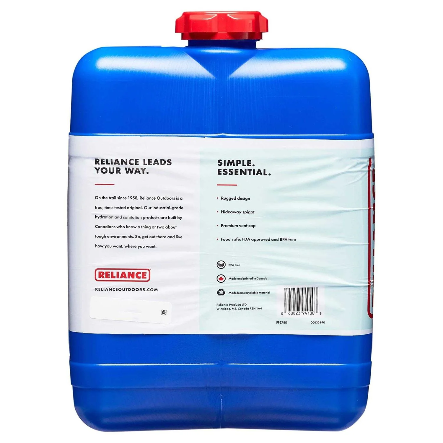 Reliance Aqua-Tainer 7 Gallon Water Container - Image 5 Reliance Aqua-Tainer 7 Gallon Water Container - Image 5