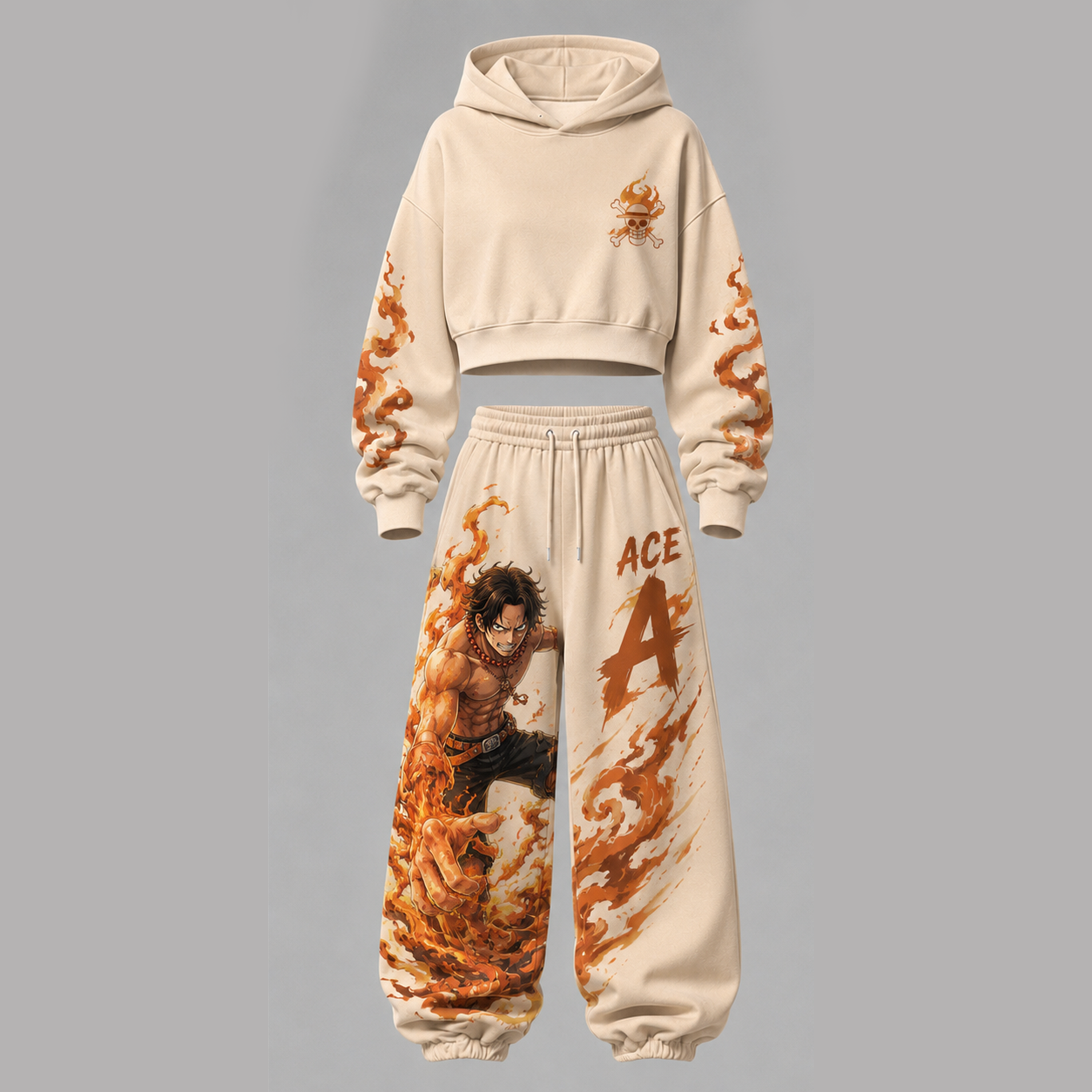 One Piece Cropped Long Sleeve Hoodie & High Waist Jogger Pants Two Piece TeeThreads Sustain the Scene with Custom Apparel