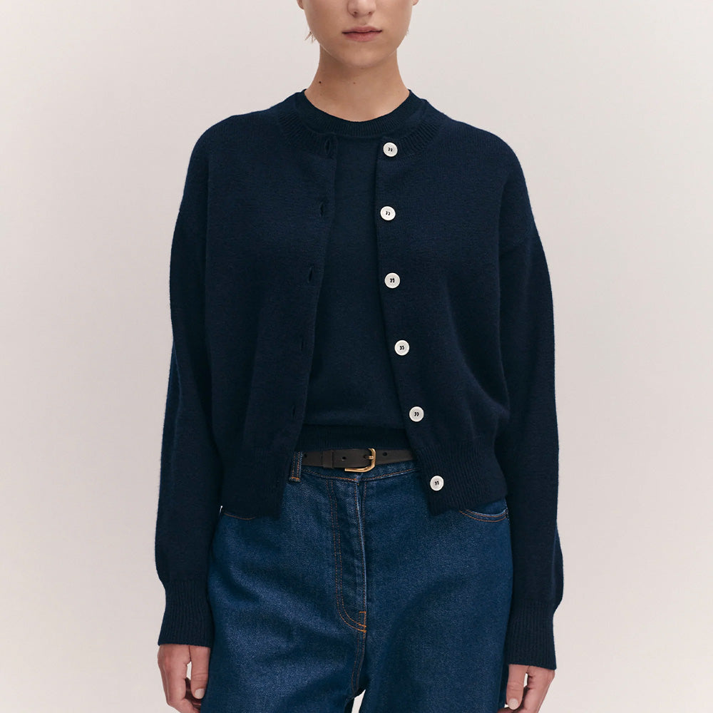 & Daughter - Cardigan Ada - Marine