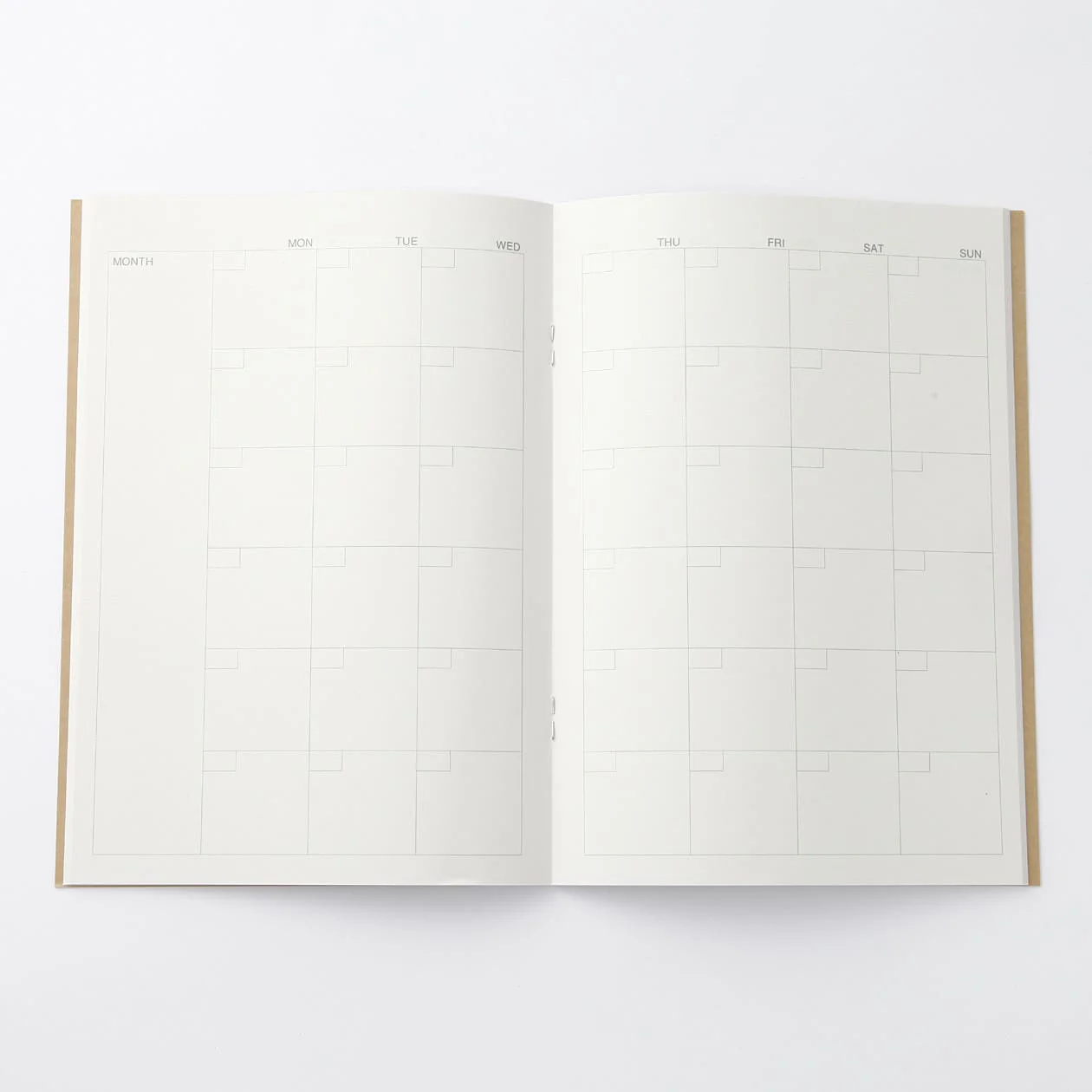 Monthly Schedule Notebook - A5 Undated