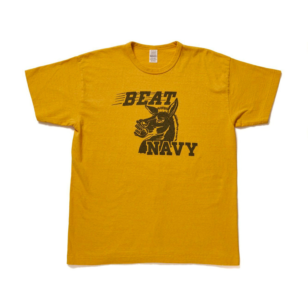 Warehouse & Co - T shirt Beat Navy - Jaune