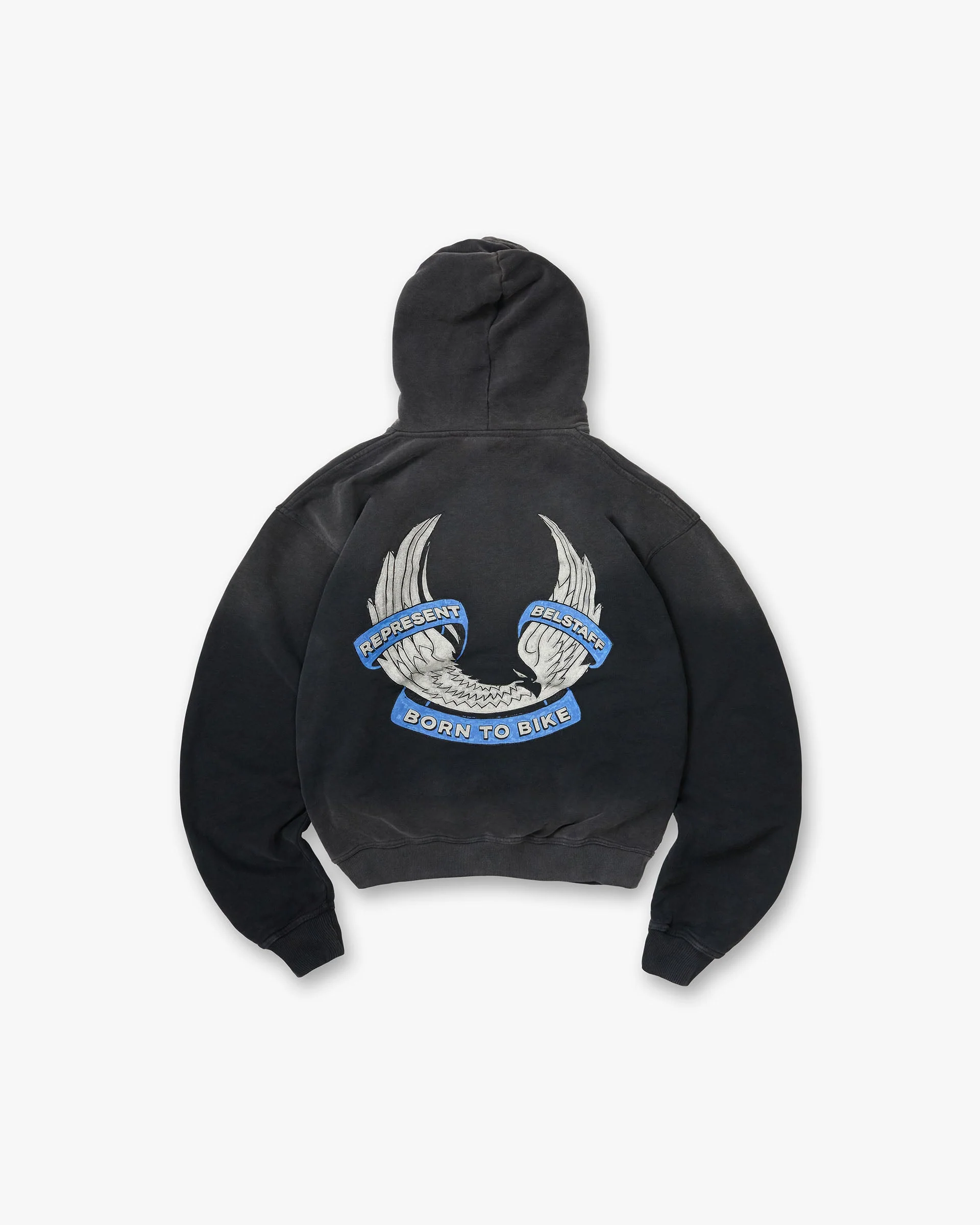 Represent X Belstaff Born To Bike Hoodie - Aged Black
