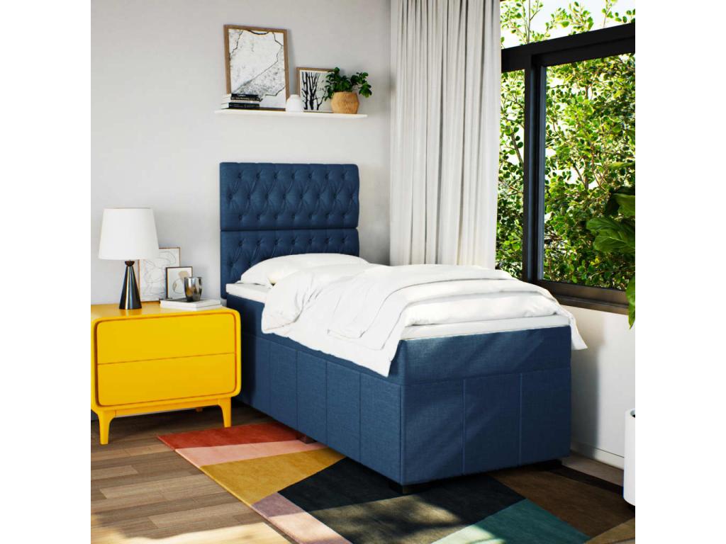 Cama box Joliven con colchón azul 90x200 cm