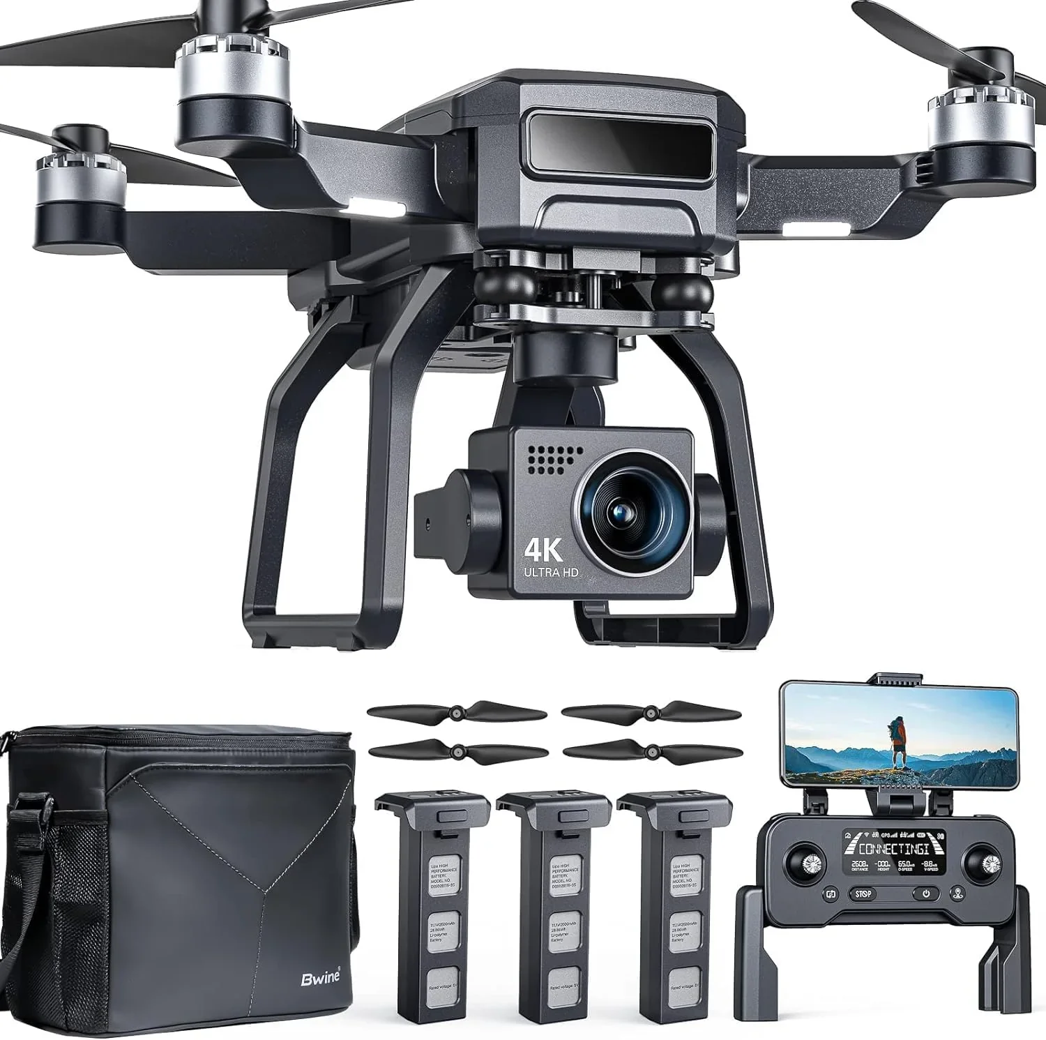 Adult-specific camera drone with 4K UHD aerial photography 3-axis gimbal 10000-foot control