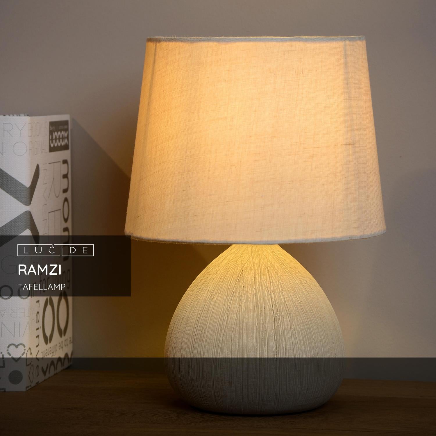 Lucide RAMZI Tafellamp - Beige