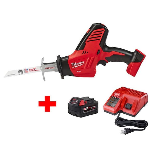 M18 18V Lithium-Ion Cordless HACKZALL Reciprocating Saw W/ M18 Starter Kit and (1) 5.0Ah Battery Charger