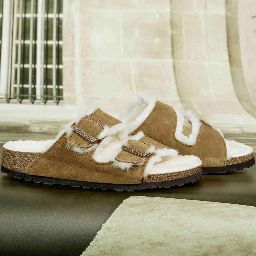 Birkenstock - Sandales Arizona en Fourrure - Marron