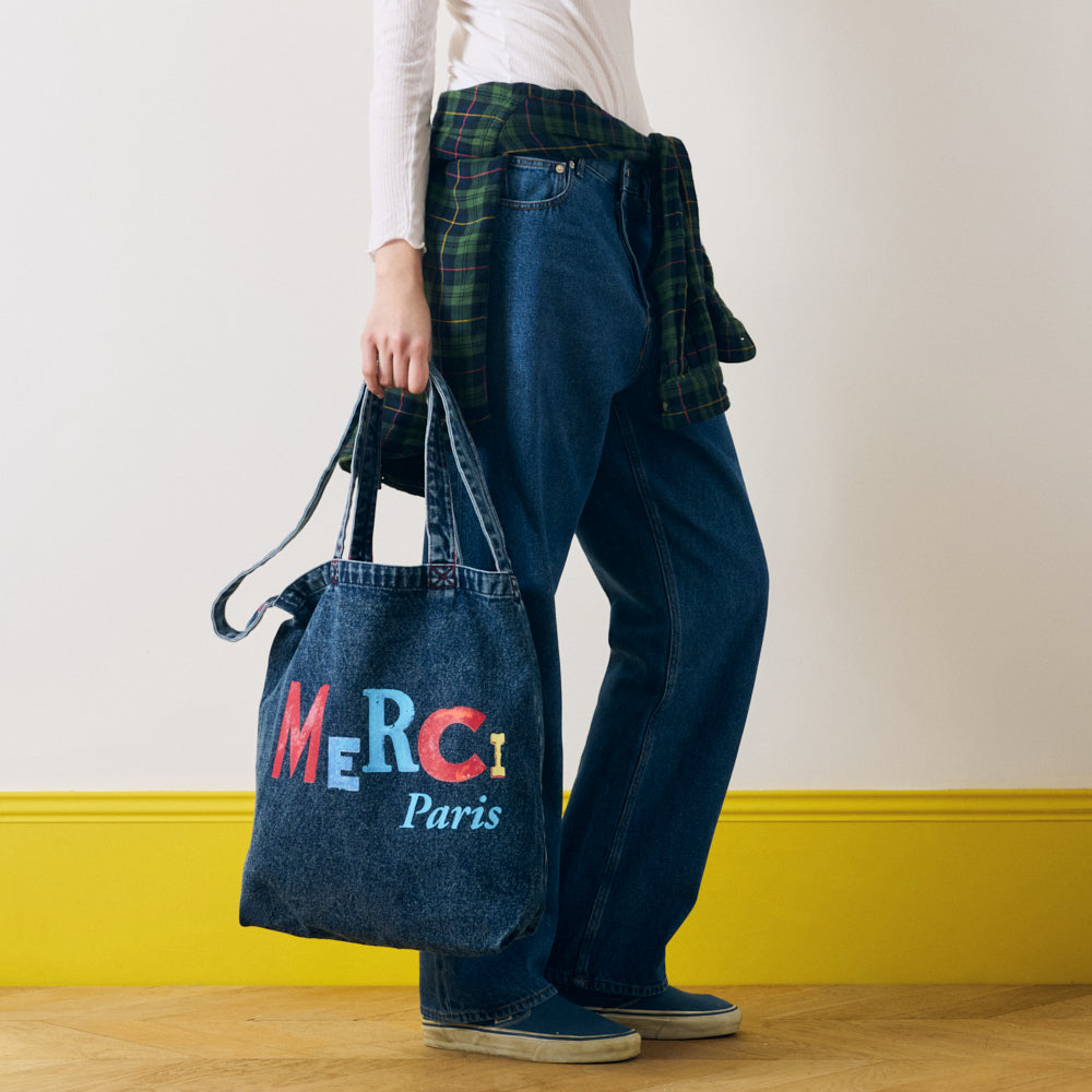Merci - Tote bag Jean-Michel - Denim