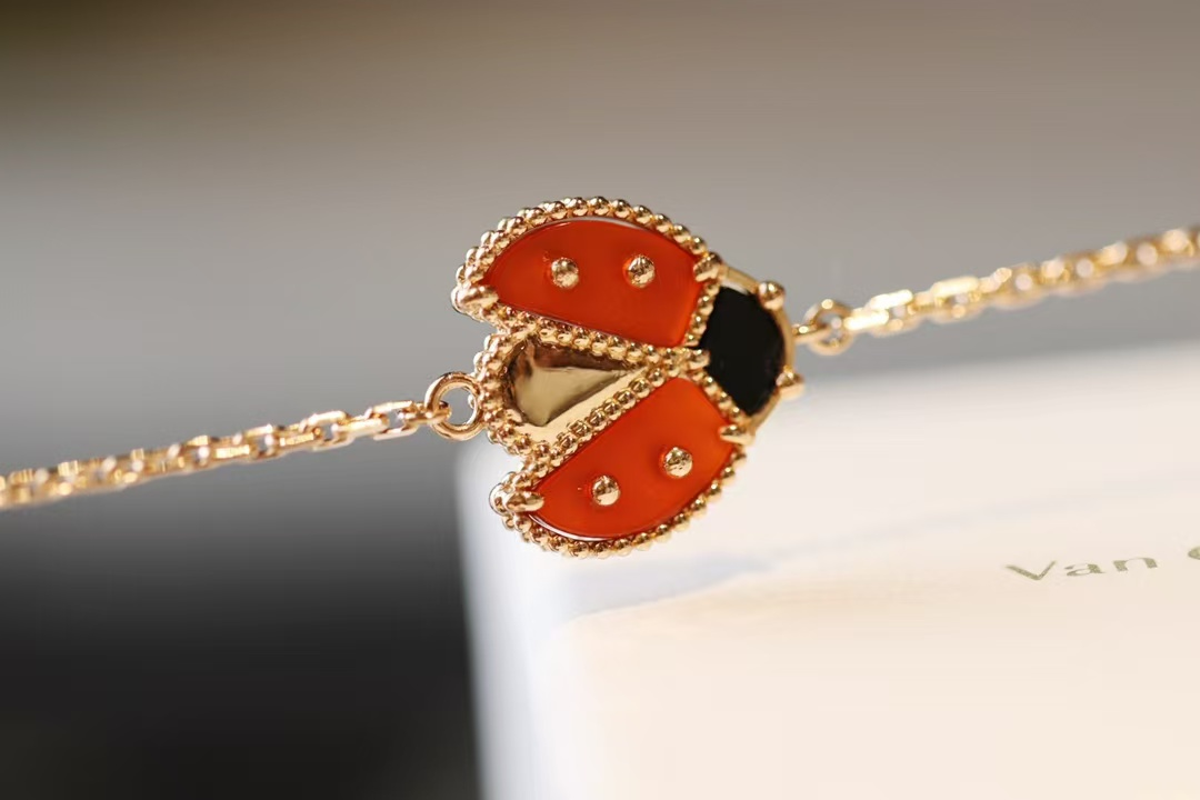 VCA Fauna Lucky Spring Bracelet, Open Wings Ladybug - Original Replica Club