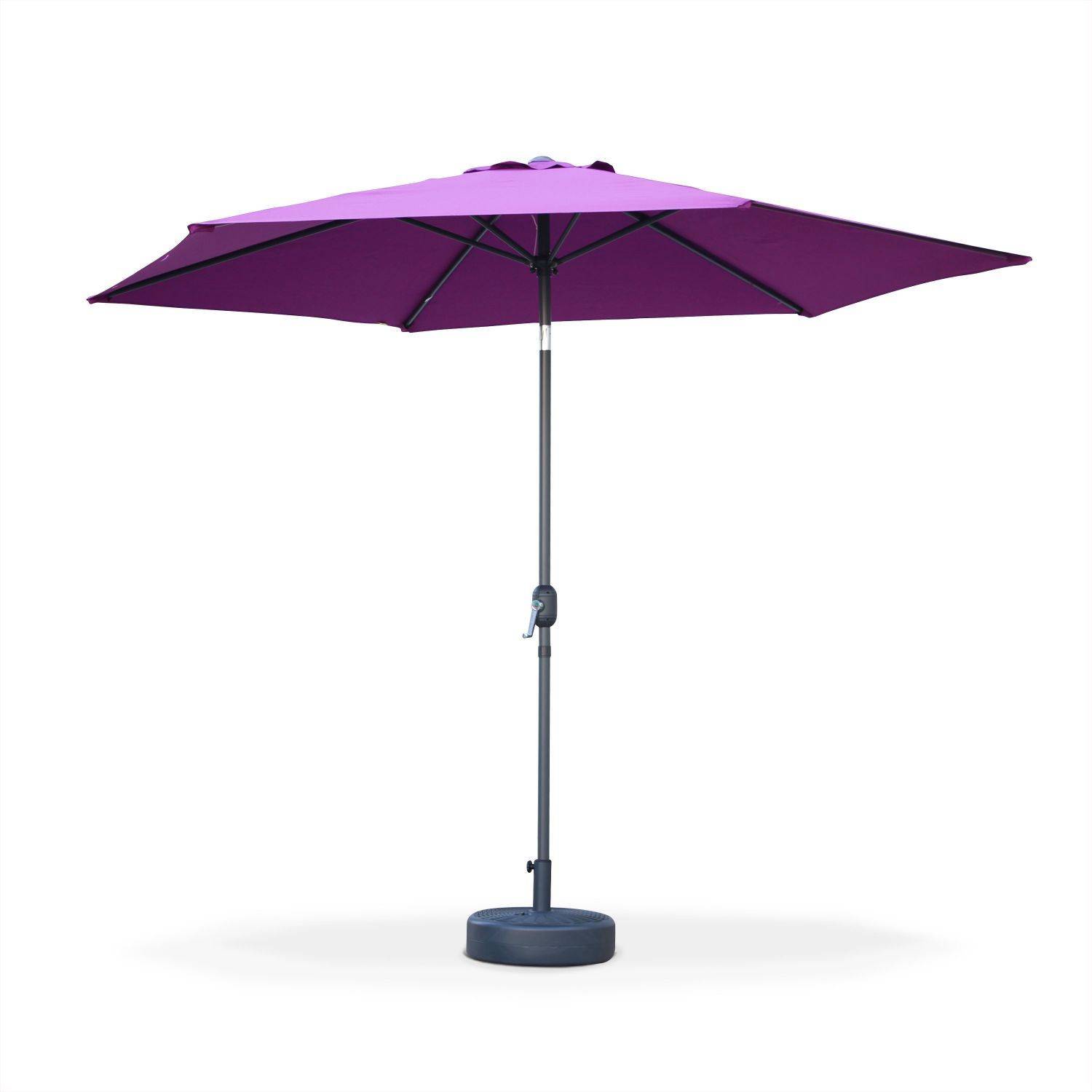 Touquet - Parasol rectangular poste efecto madera, 3x3m