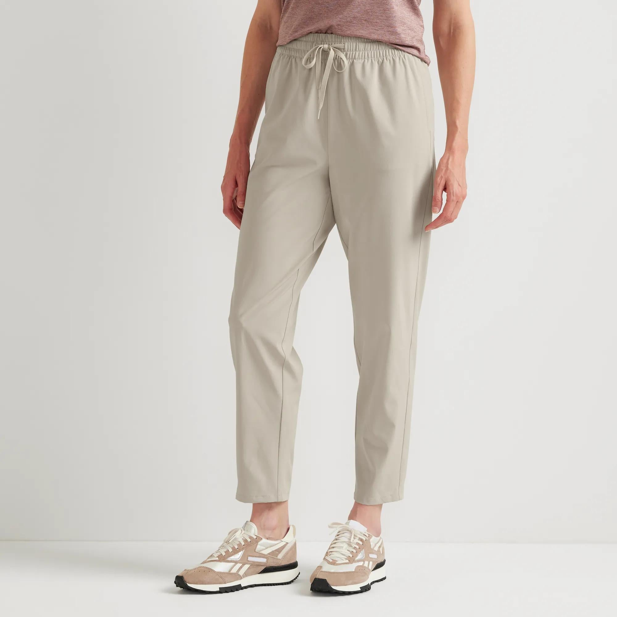 Women's Departure Stretch Tie-Front Ankle Pants - Eddie Bauer Outlet