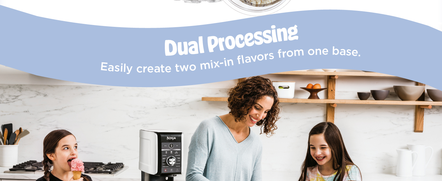 Dual Processing easily create two mix-in flavors from one base