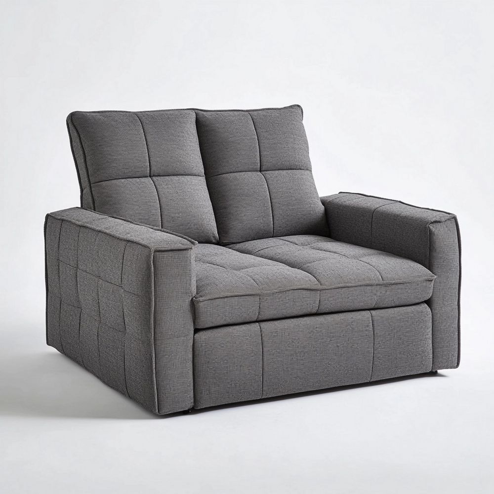 Sofá Relax Tela Salón 2 Plazas Gris