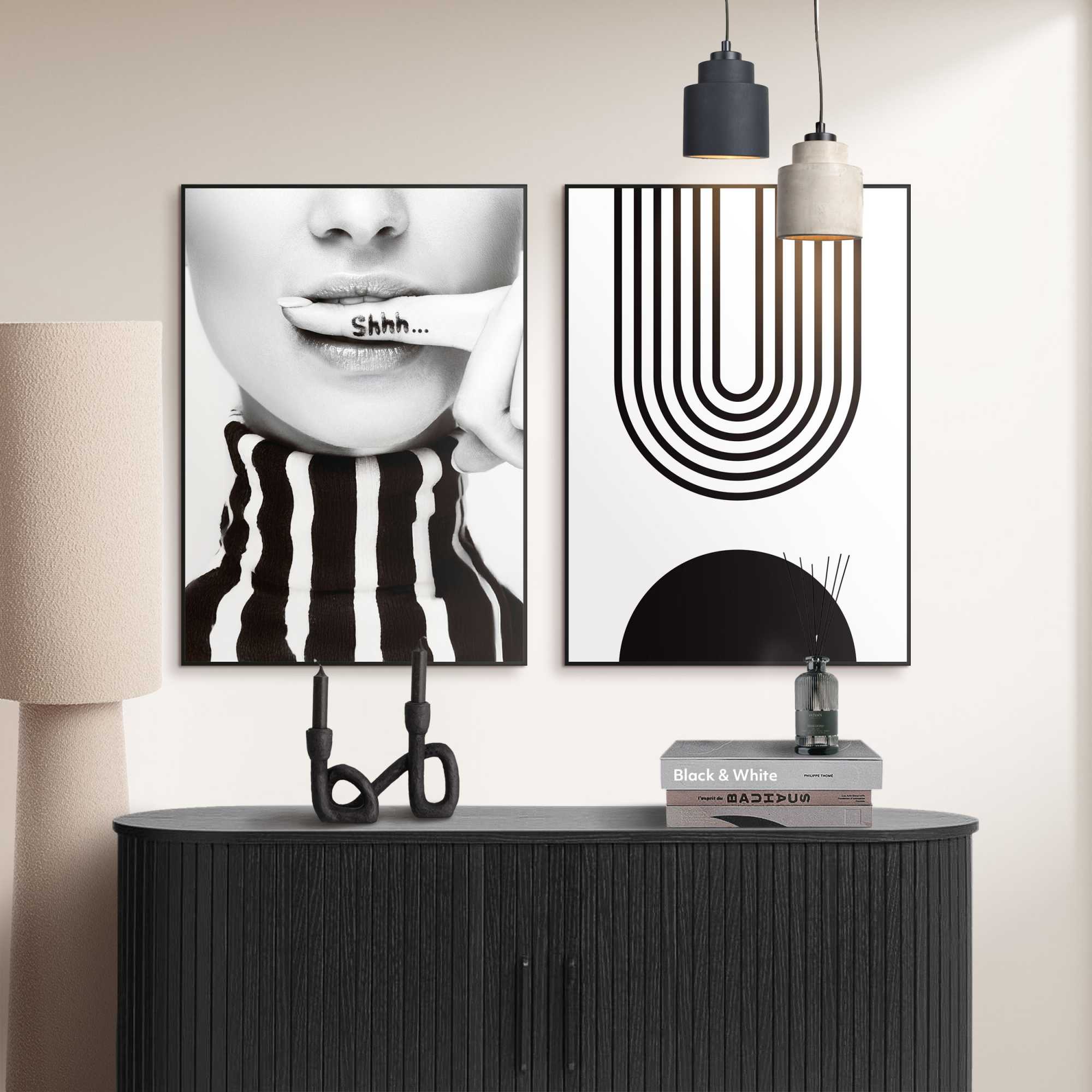 Reinders - Stilte in Stijl - Schilderijen set 50x70 cm - Zwart-Wit