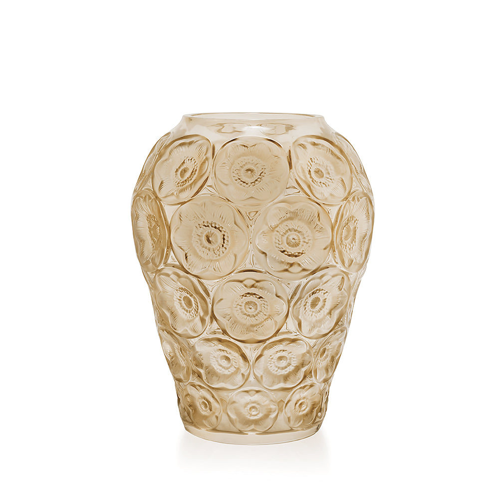 VASE ANÉMONES - CRISTAL LUSTRÉ OR